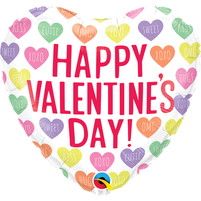 18'' Happy Valentine's Day Message Hearts
