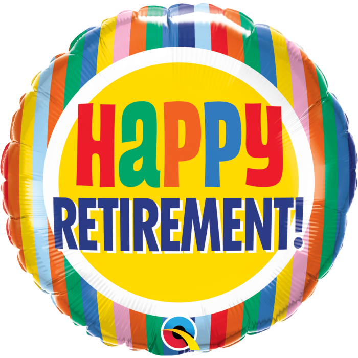 18" Happy Retirement foil