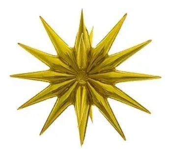 22" Siamese Starburst 3D Foil Star with 22 Star Points (Choose Color)