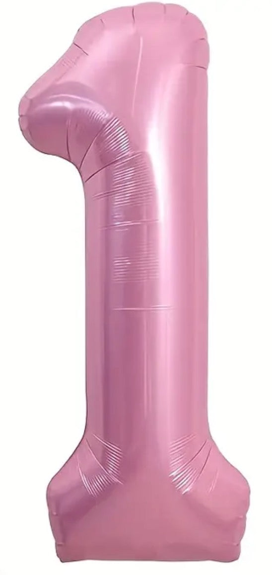 40" Pink - Foil Numbers (0 to 9)