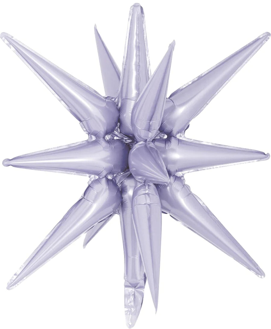 22" Starburst 3D Foil Balloon with 14 Star Points - SMALL (Choose Color)