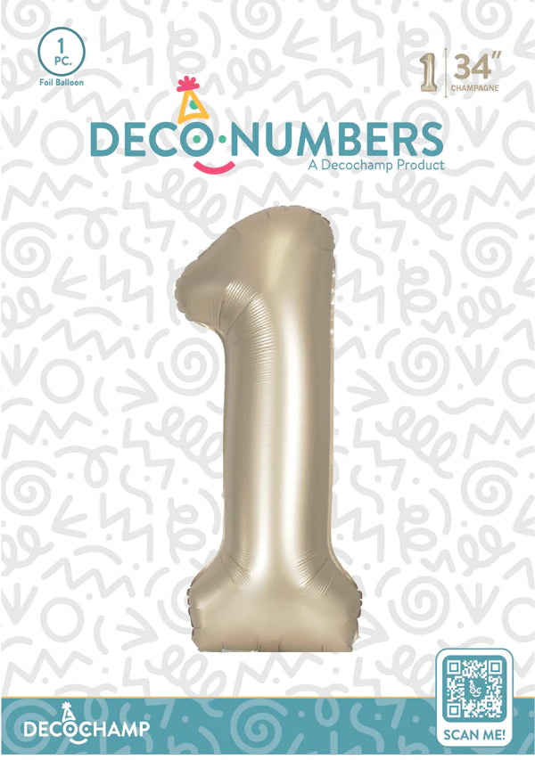 Champagne Gold - Foil Numbers (0 to 9)