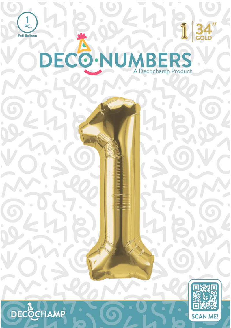 Gold - Foil Numbers (0 to 9)