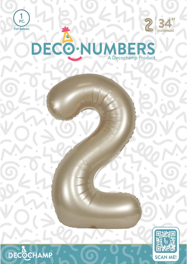 Champagne Gold - Foil Numbers (0 to 9)