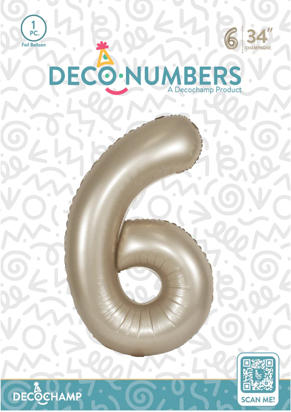 Champagne Gold - Foil Numbers (0 to 9)