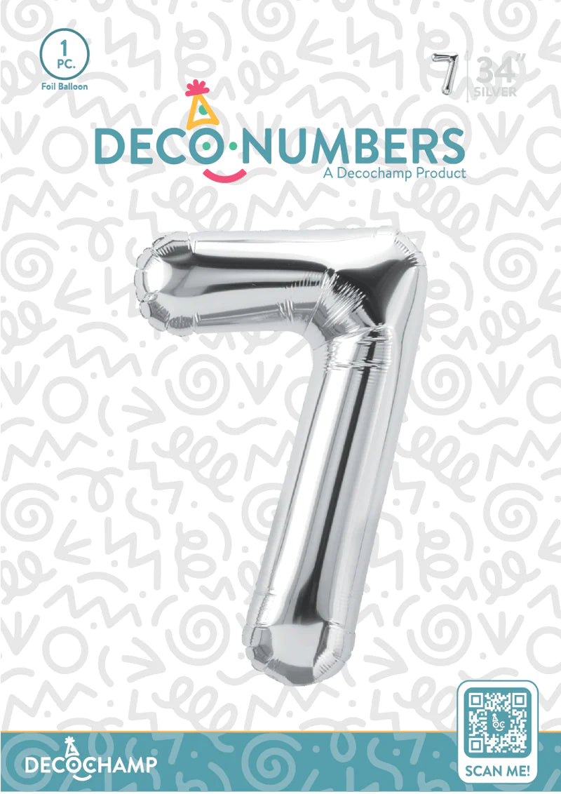 Silver - Foil Numbers (0 to 9)