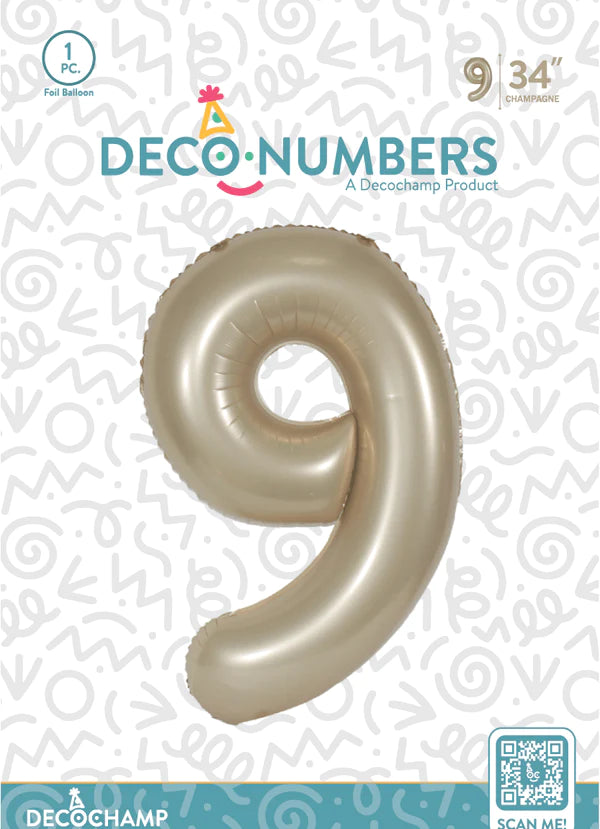 Champagne Gold - Foil Numbers (0 to 9)