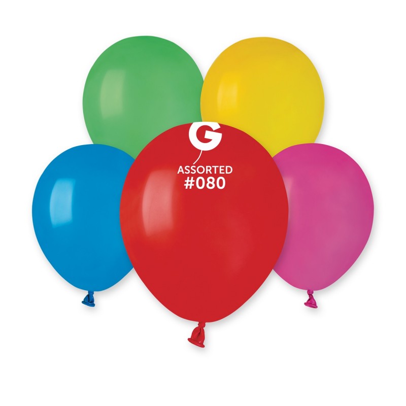 Solid Balloon Assorted #080 - 5 in.