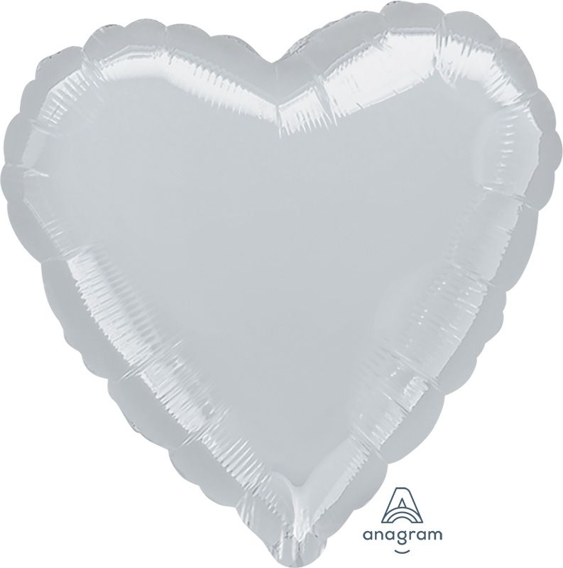 32'' Silver Heart