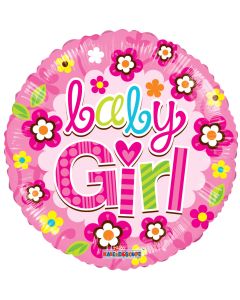 18" Baby Girl Flowers Pink