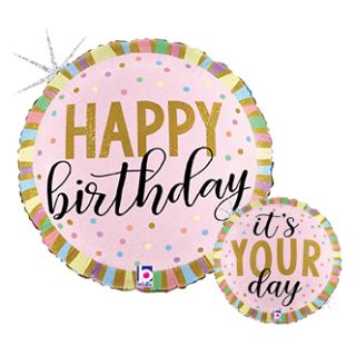18" Pastel Birthday Stripes