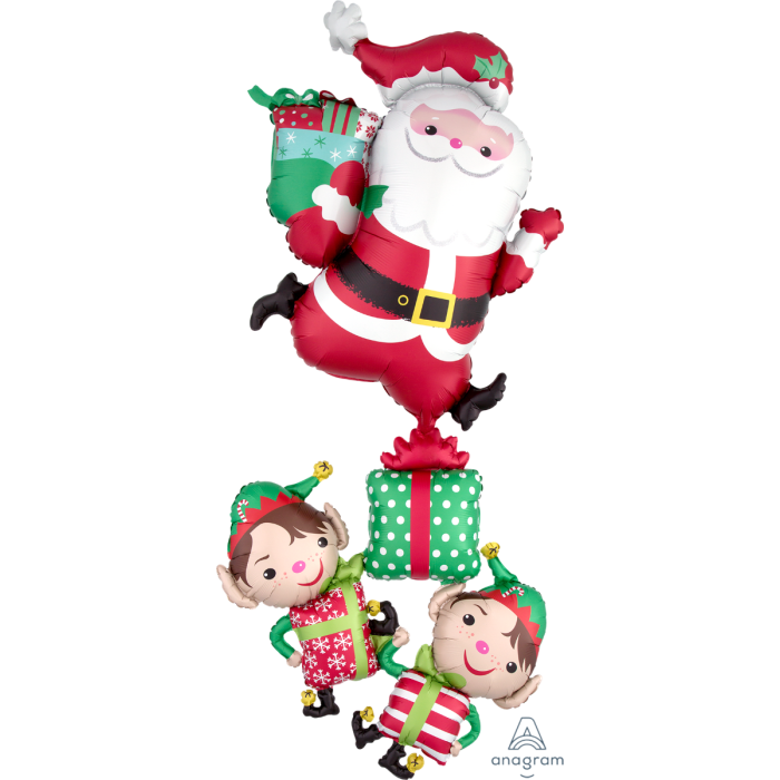 63" Santa & Elves Stacker