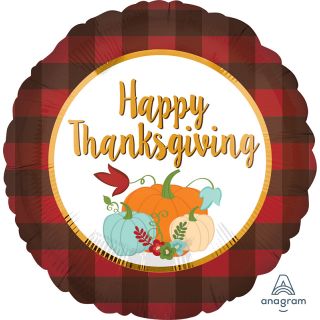 18" Thanksgiving Plaid