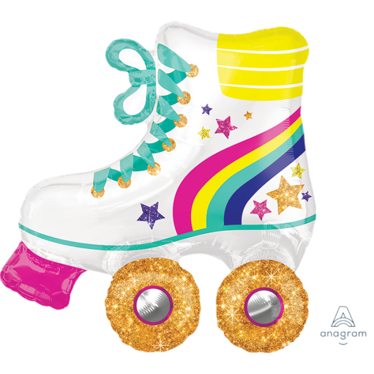 Sparkling Roller Skate Shape Foil Balloon 30 in.