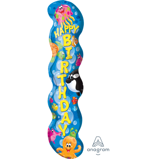 Sea Buddies Birthday Foil Balloon 40in