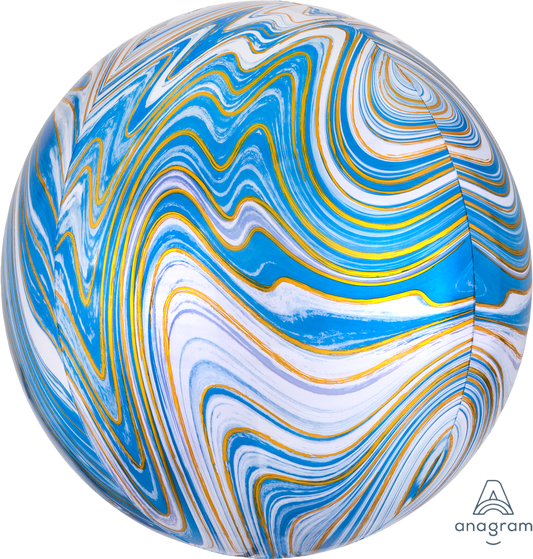 16" Blue Marblez Orbz