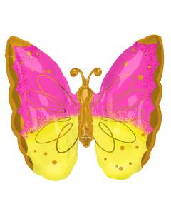 25" Pink & Yellow Butterfly