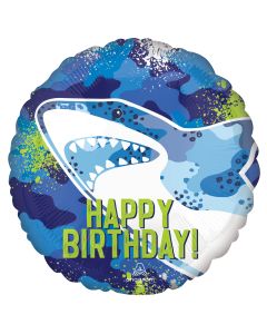 18" Happy Birthday Shark
