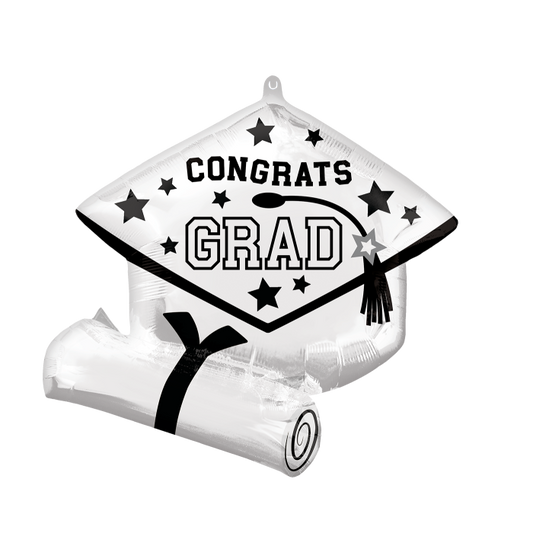 25" Congrats Grad White