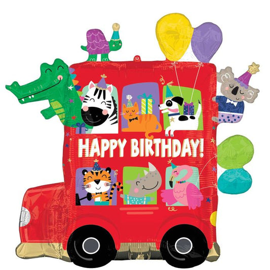 28" Party Bus Happy Birthday