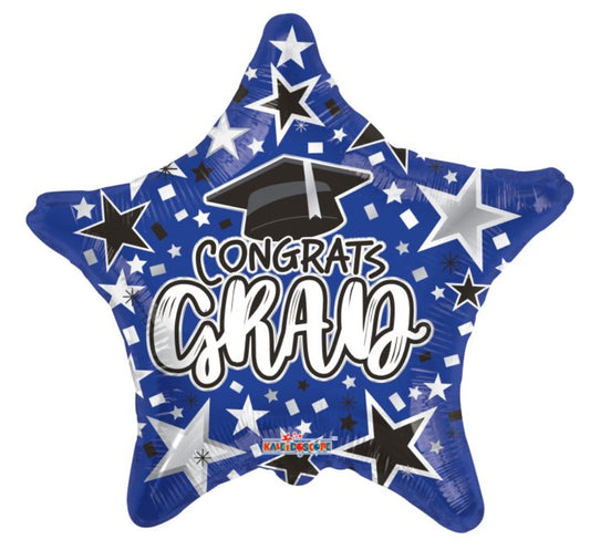 18" Congrats Grad Blue Star