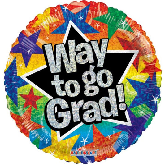 18" Way To Go Grad Stars
