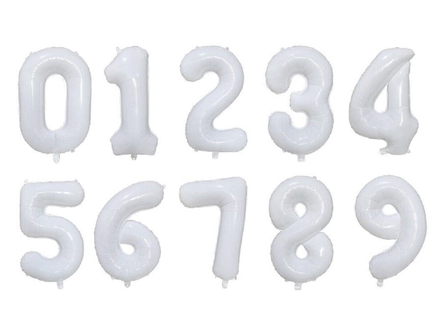 32" White Number (Choose your number below)
