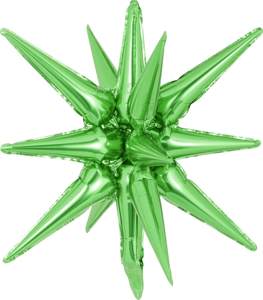 22" Starburst 3D Foil Balloon with 14 Star Points - SMALL (Choose Color)