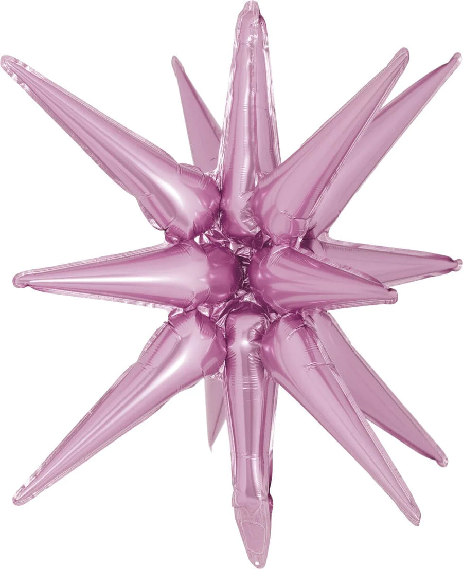22" Starburst 3D Foil Balloon with 14 Star Points - SMALL (Choose Color)