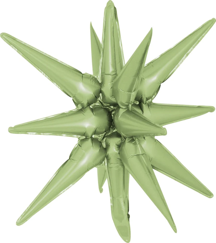 22" Starburst 3D Foil Balloon with 14 Star Points - SMALL (Choose Color)