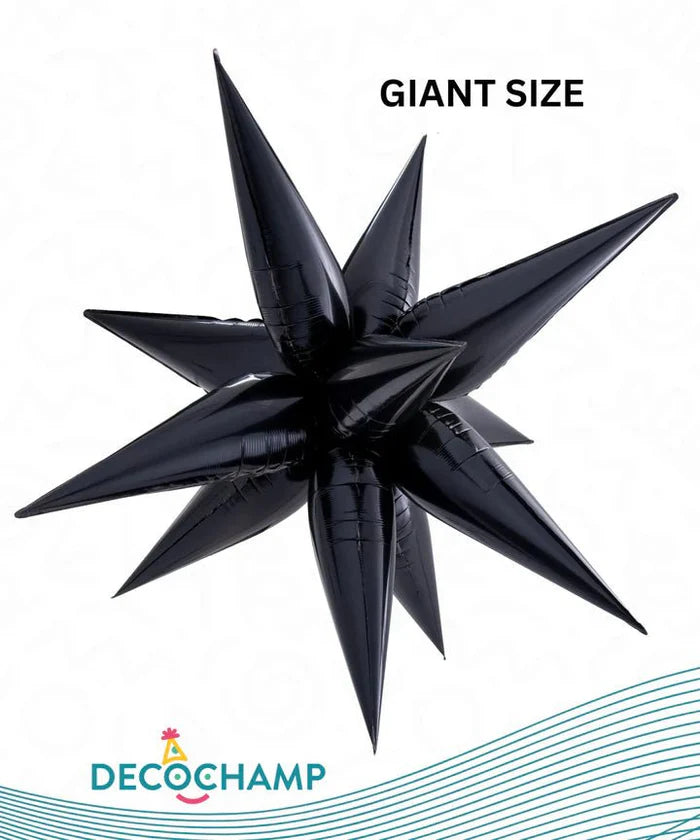 60" Starburst 3D Foil Balloon Decochamp - JUMBO (Choose Color)