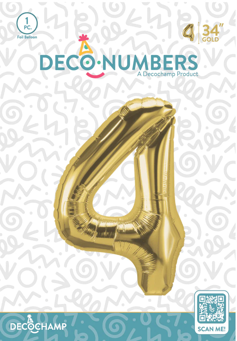 Gold  - Foil Numbers (0 to 9)