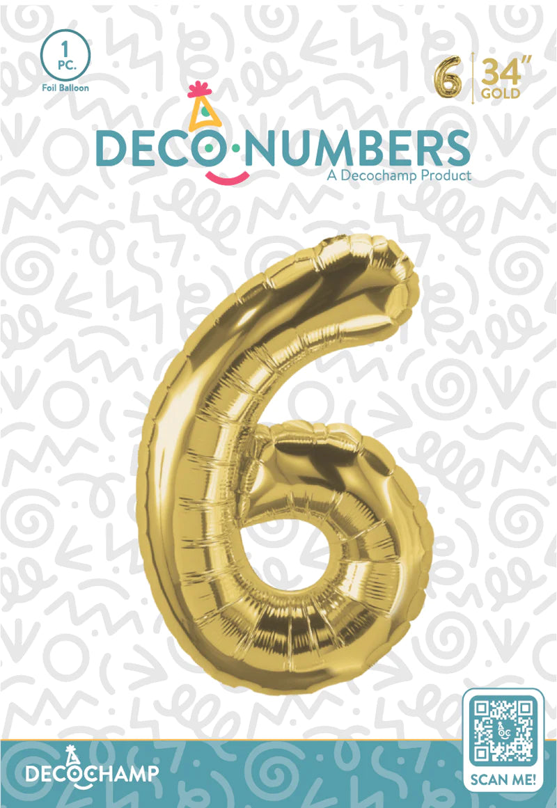 Gold  - Foil Numbers (0 to 9)