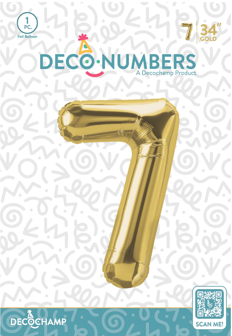Gold  - Foil Numbers (0 to 9)