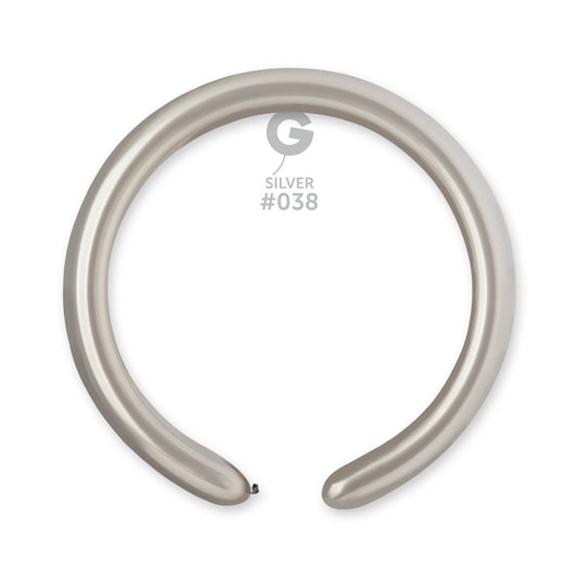 Metallic Balloon Silver #038 2 in.