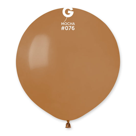 Solid Balloon Mocha #076 19 in.
