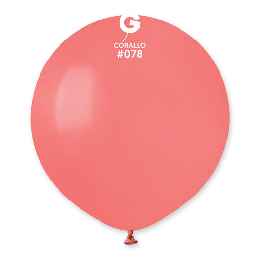 Solid Balloon Corallo #078 19 in.