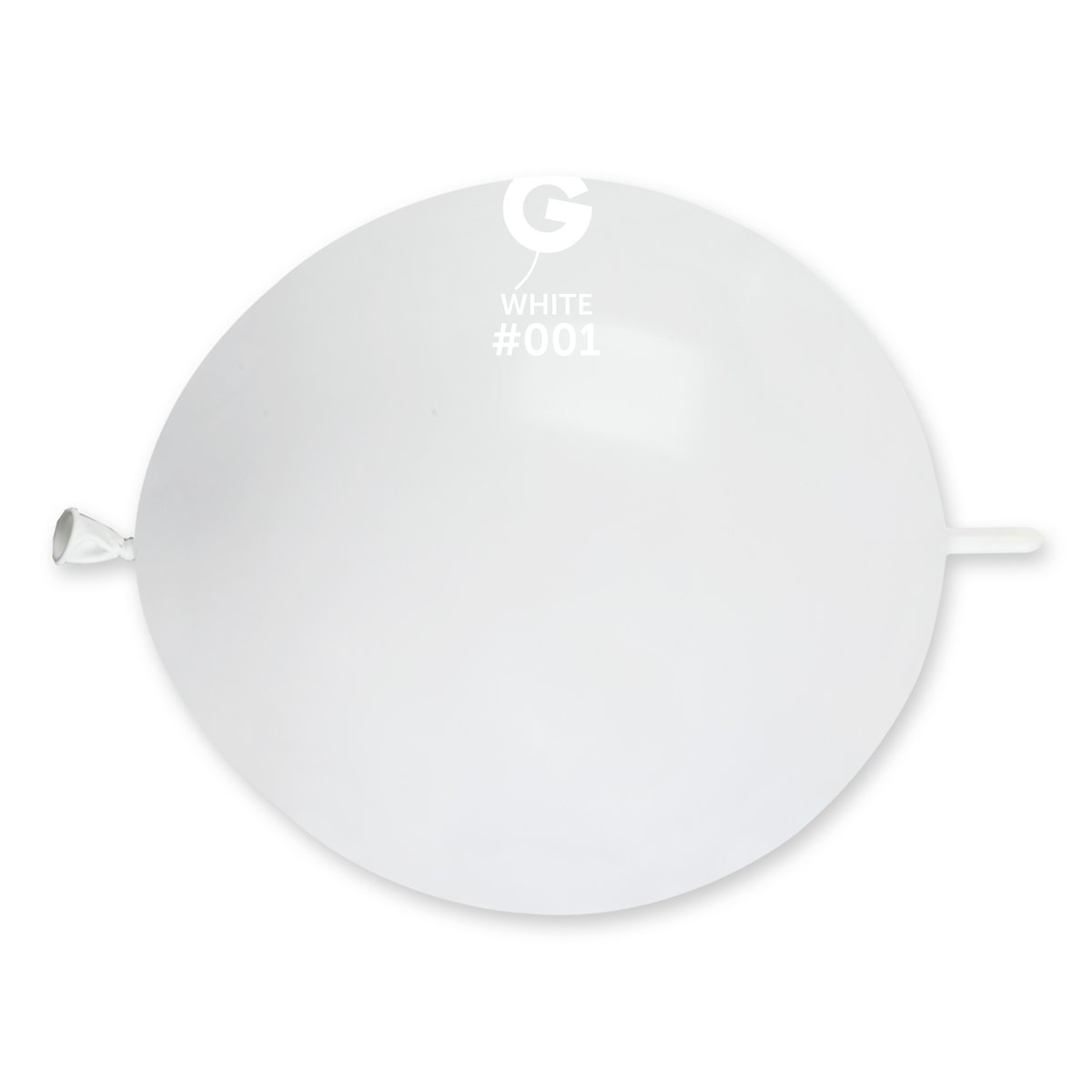 Solid Balloon White G-Link 13 in.