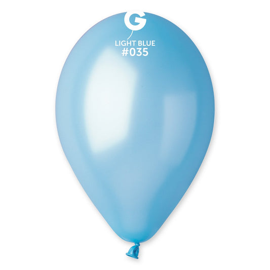 Metallic Balloon Light Blue #035 - 12 in.