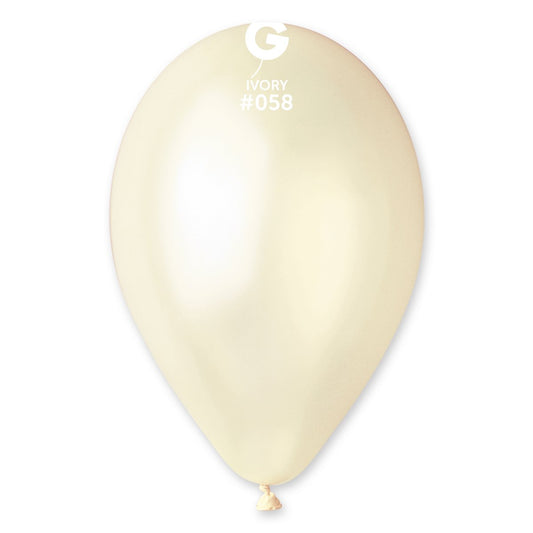 Metallic Balloon Ivory #058 - 12 in.