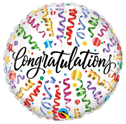 18" Congrats Streamers Pkg