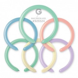 Solid Balloon Macaron Assorted 2 in.