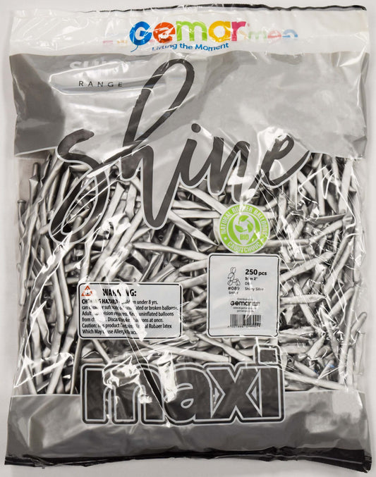 MAXI BAG - Shiny Silver Balloon #089 - 2 in.